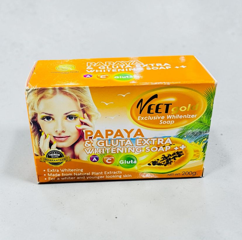 VEETGOLD PAPAYA AND GLUTA EXTRA SOAP 200G