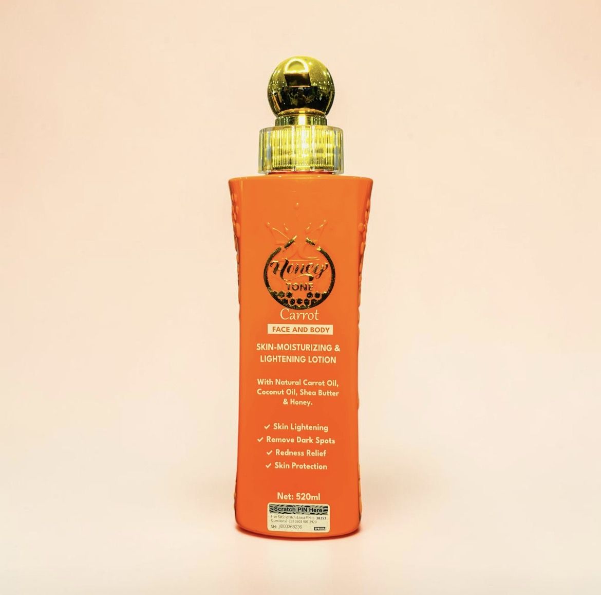 HONEY TONE CARROT LIGHTENING LOTION 520ML 