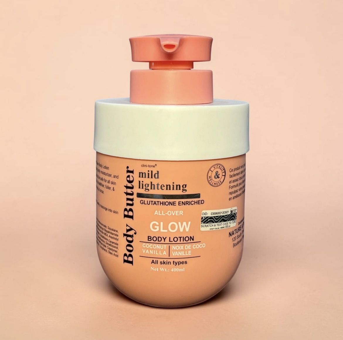 BODY BUTTER MILD LIGHTENING GLOW BODY LOTION 400ML 
