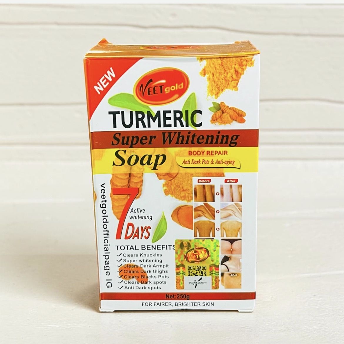 VEETGOLD TURMERIC SOAP 250G