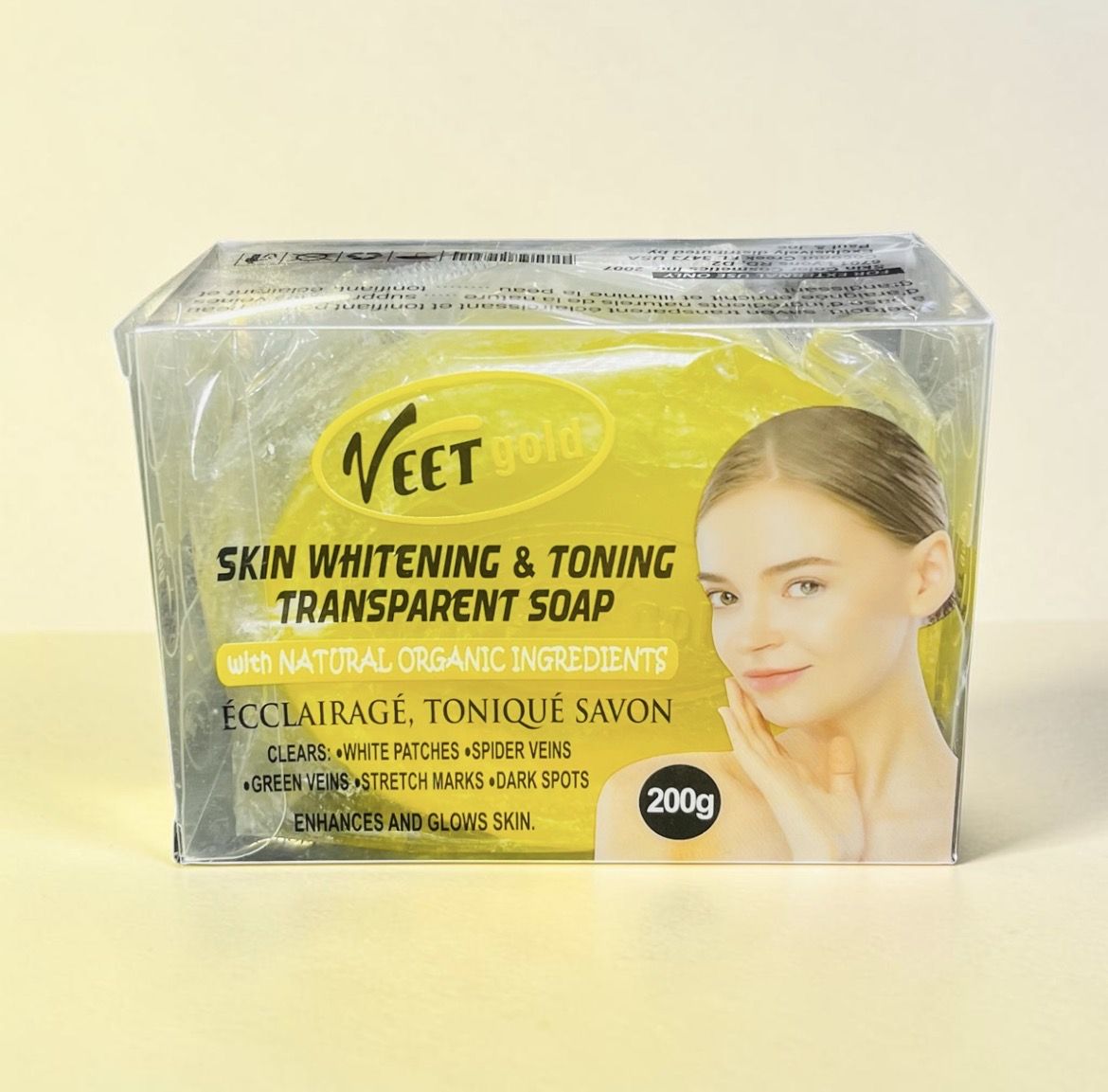 VEETGOLD SKIN TONING TRANSPARENT SOAP 200G