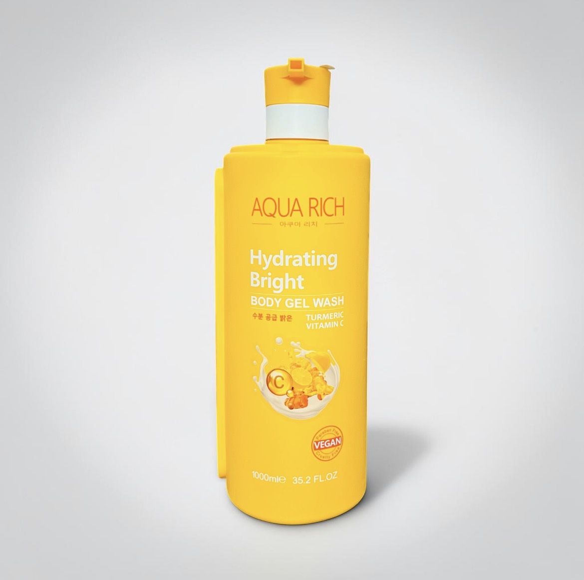 AQUA RICH HYDRATING BRIGHT BODY GEL WASH TURMERIC/VITAMIN C 1000ML