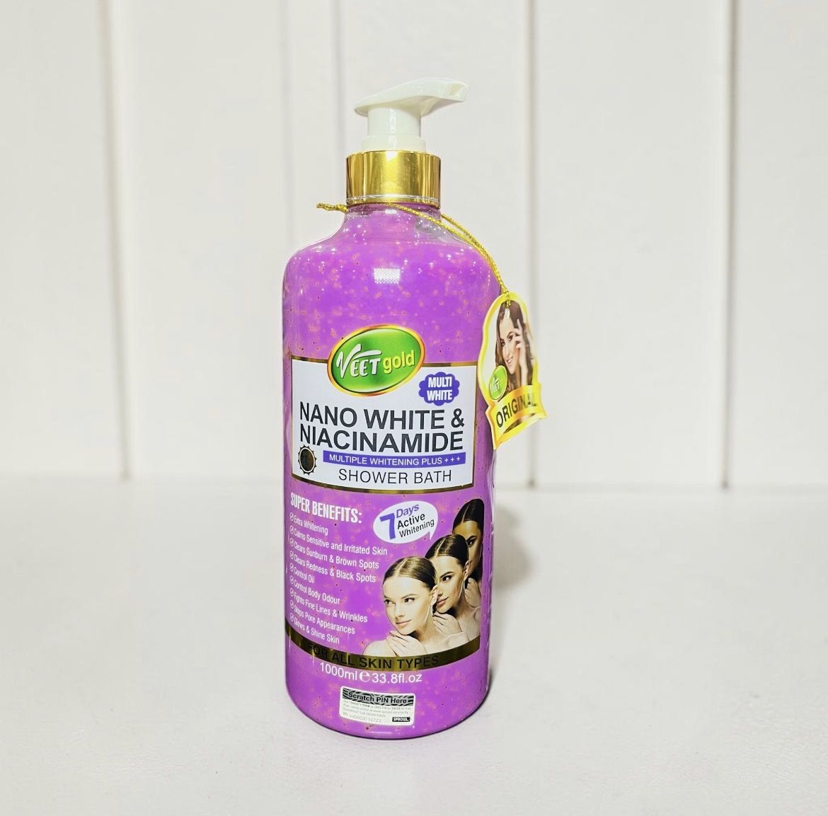 VEETGOLD NANO WHITE &AMP; NIACINAMIDE SHOWER BATH 1000ML 